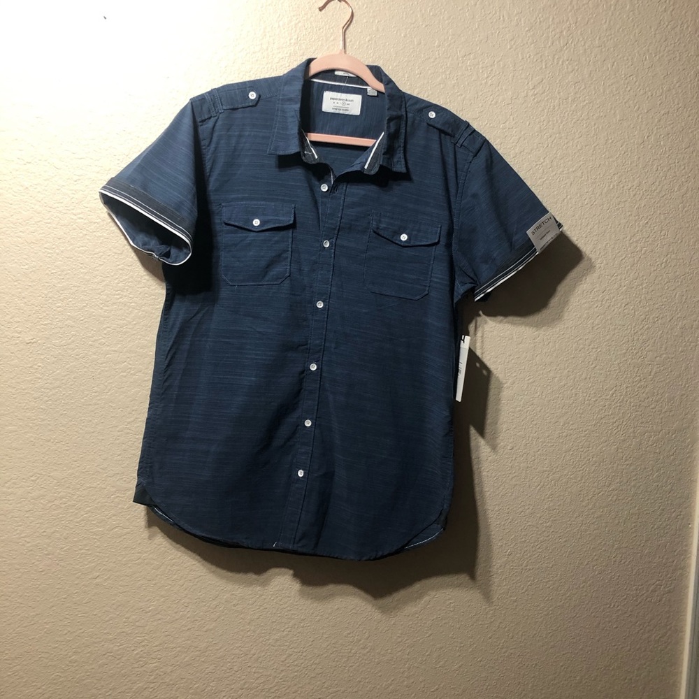 PaperDemin&Cloth short sleeve tailored slim fit.